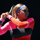 Serena Williams plays a backhand in her Women’s Singles Semifinals match against Naomi Osaka of Japan during day 11 of the 2021 Australian Open on February 18, 2021.